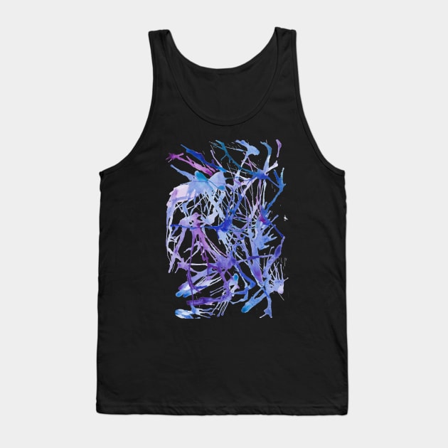 Indigo Splash Doodle Tank Top by Red Wolf